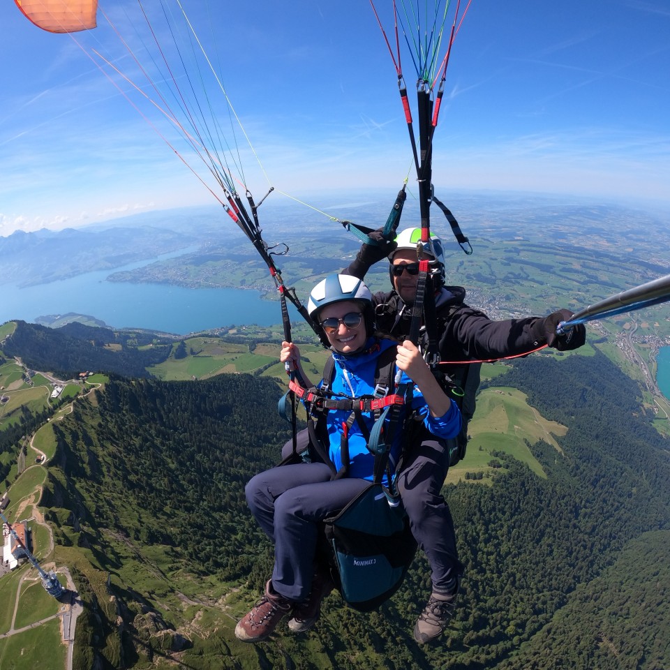 Thermikflug mit Stephanie