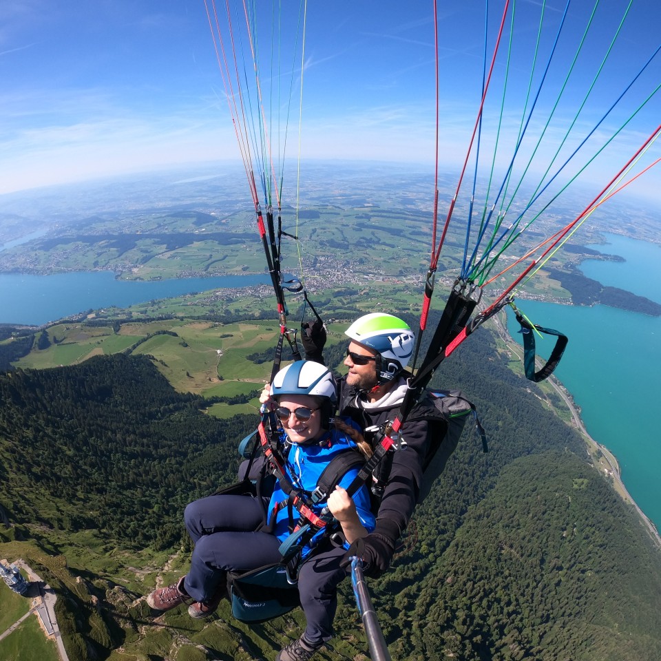 Thermikflug mit Stephanie