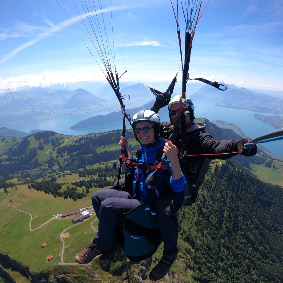 Thermikflug mit Stephanie