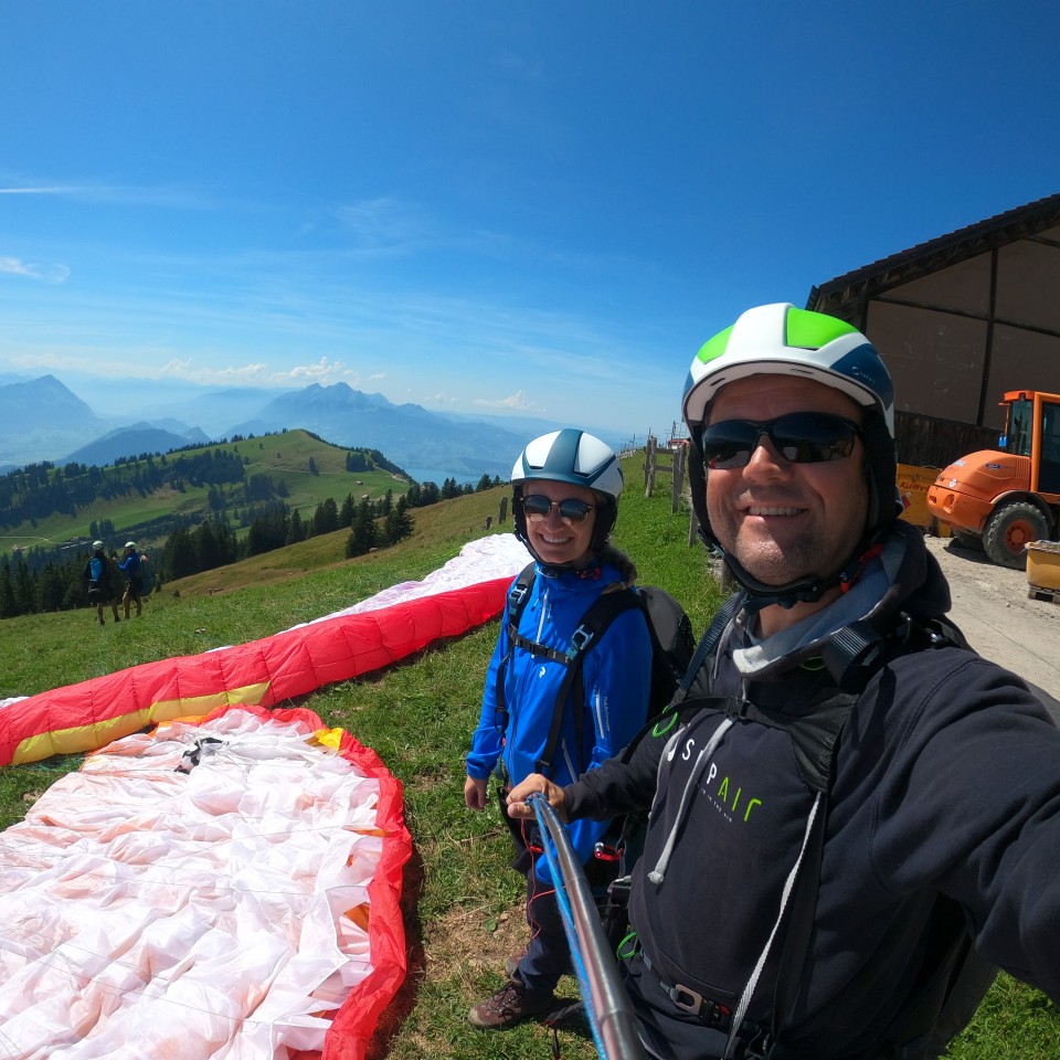 Thermikflug mit Stephanie