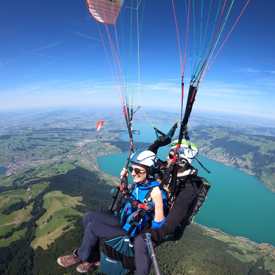 Thermikflug mit Stephanie