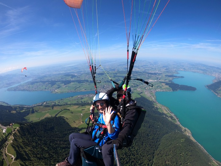 Thermikflug mit Stephanie