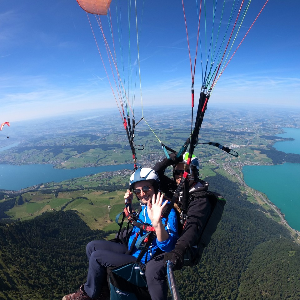 Thermikflug mit Stephanie