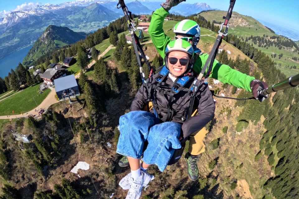 Frische Bise, warmes Lachen – Frühlingsflug ab Rigi Scheidegg mit Lee