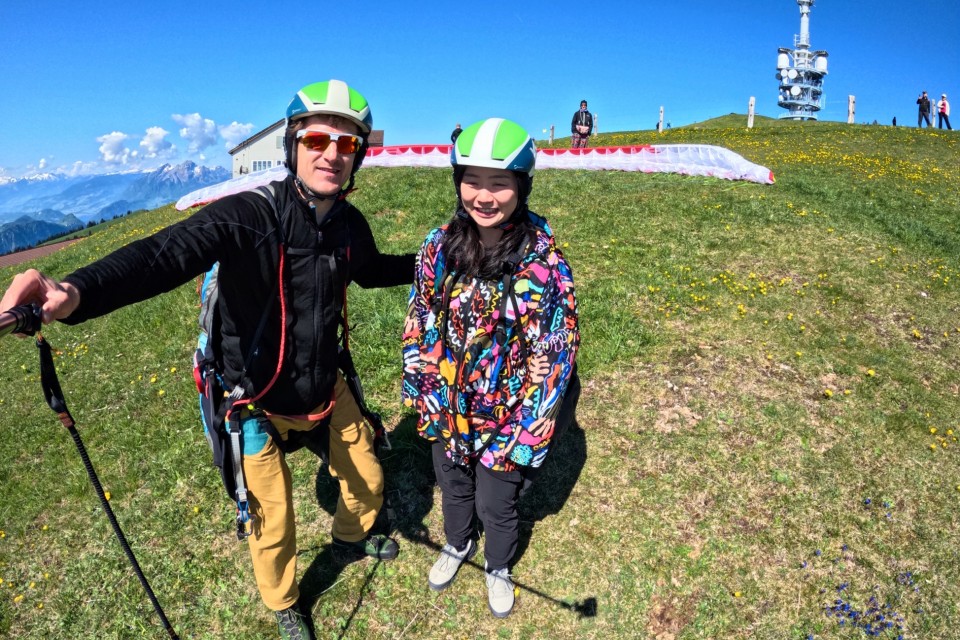 Panoramic Flight with Chloe from Rigi Kulm – Sea of Flowers, Spring Meadows & Clear Views