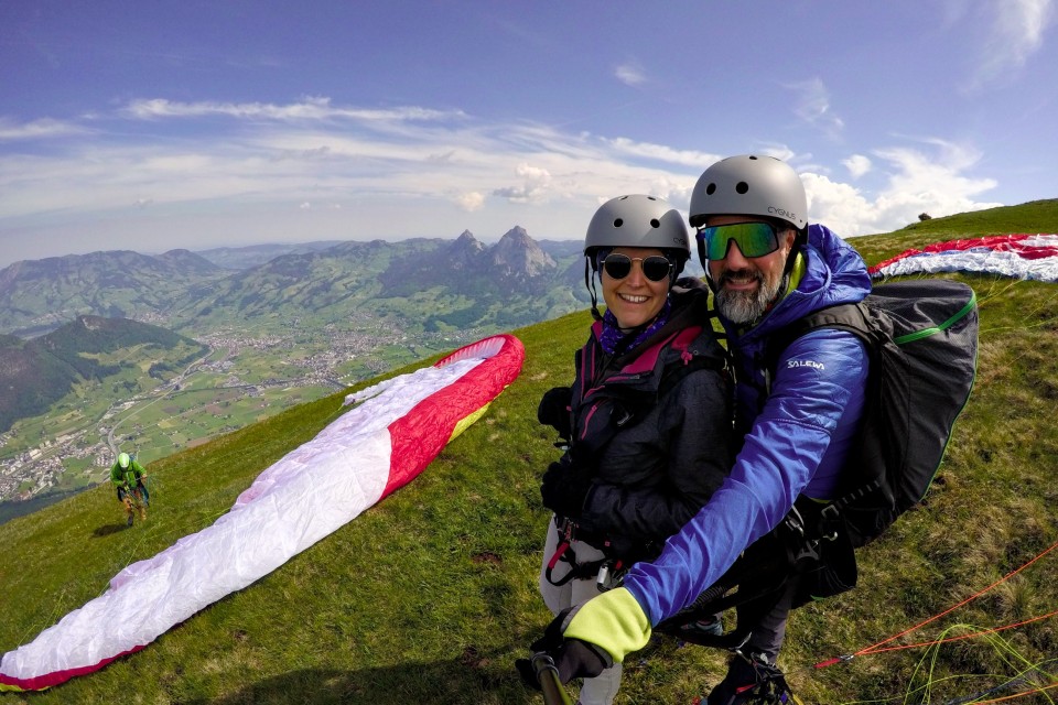 Tandemflug vom Fronalpstock – über den Urnersee bis nach Brunnen